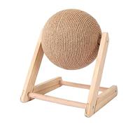 perfk Griffoirs pour Chats, Arbre à Chat, Griffoir en Sisal Naturel avec Balle, Poteaux à Griffer, Jouet à Gratter pour Chat pour Grimper Dormir Petits Moyens, Boule 20cm 25x28x24cm