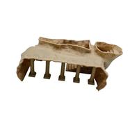 perfk Grotte souterraine à colonnes Romaines pour Aquarium, cachette, Robuste, décoration paysagère pour Aquarium à crevettes, L Yellow