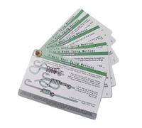 perfk Guide de Poche de 6 nœuds de pêche, fiches de nœuds étanches, référence Rapide, Format Compact, Cadeau de pêche, Instructions pour Nouer Les