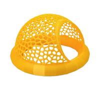 perfk Hamac Flottant pour crevettes Betta, mangeoire, Ornement décoratif pour Aquarium, hamac Betta pour décoration de réservoir de pêche, Jaune