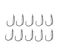 perfk Hameçons à Trou Crochets à Ressort réutilisable, 10pcs, Taille 10