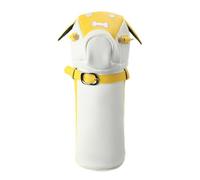 perfk Housse de Club de Golf Emboîtement Club Driver Animé Finition Cuir Polyuréthane Toucher Confort Convient aux Amateurs de Golf Entraînement Terrain, Jaune Et Blanc
