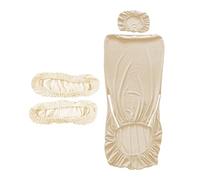 perfk Housses de siège de Chaise de Bureau Amovibles Protecteur de siège Housse de Fauteuil Rotatif Doux et Confortable résistant à l'eau pour Chaise, Blanc Laiteux