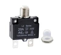 perfk Interrupteur de Disjoncteur Surcharge Thermique Bouton de Réarmement, 20A