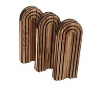 perfk Jardinière Murale en Bois, Vase Mural Polyvalent, Ferme, Salle de Bain Moderne, Chambre à Coucher, Fleurs Séchées, Vase en Bois, Décoration Arti, Pack de 3