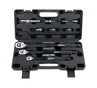 perfk Jeu de 9 clés dynamométriques, clé manuelle 72 dents, outil d'entretien robuste avec coffret de rangement, de rotation professionnel