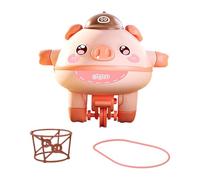 perfk Jouet de monocycle de marche sur corde raide fantaisie jouet de développement amusant cochon marchant sur pour enfants filles garçons, ROSE
