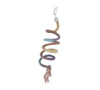 perfk Jouet pour Cage à Oiseaux en Coton, perchoir pour perroquets, Accessoires pour Poteau de Support pour Cage à Oiseaux, Jouet Debout, Corde pour, Pente