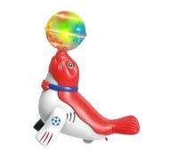 perfk Jouet rampant Jouet rampant pour bébé de 6 à 12 mois Jouet électrique d'apprentissage par projection en forme de mer Jouet rampant et marchant, Rouge