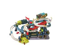 perfk Jouets de piste de voiture de course de dinosaures, ensemble de jouets de véhicules de jeu, jouet éducatif, jouet Montessori, pistes de train, Ville