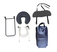 perfk Kit de massage pour matelas à domicile, appui-tête pliable, installation facile, coussin facial portable réglable, appui-tête, Noir