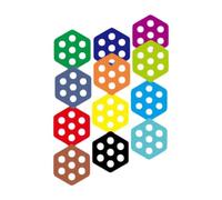 perfk Lot de 12 Coussinets hexagonaux pour Planche de Surf, Accessoires de terrasse, Coussins de Pont, Rembourrage pour Planche de Surf Fish Board et