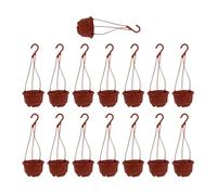 perfk Lot de 15 jardinières suspendues avec Crochet pour orchidées, Pots de Fleurs avec Trous de Drainage pour Porche, Jardin, Balcon, Maison, 9.5 Cm X 6 Cm