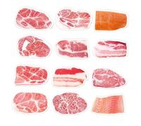 perfk Lot de 240 notes autocollantes décoratives en forme de poitrine de porc, polyvalentes et mignonnes, pour rappels d'études et listes de tâches