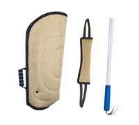 perfk Lot de 3 Manchons de Morsure pour Chien, Ensemble de Formation à la Morsure pour Chien, Fournitures pour Animaux de Compagnie, Jouet à mâcher, bâton, Noir