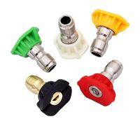 perfk Lot de 5 Embouts de buse pour Nettoyeur Haute Pression, Accessoires, Installation Rapide, Portable et Multifonctionnel, raccord Rapide 1/4",