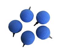perfk Lot de 5 Pierres à air Rondes de 5 cm pour Aquarium, Installation Facile pour Petits étangs, Accessoires en matériaux minéraux, Pompes à air, Bleu
