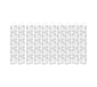 perfk Lot de 50 sacs cadeaux transparents, sacs fourre-tout transparents, emballage floral, cadeaux avec poignées pour le shopping, la pendaison de