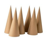 perfk Lot de 6 cônes en, 30 cm, décoration de sapin de Noël, fond ouvert, pour les vacances, le bureau, les projets artistiques DIY