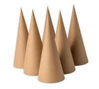 perfk Lot de 6 cônes en, cônes en carton, bricolage, imaginatif, motricité fine, mains sur fond ouvert pour l'artisanat, la décoration et, 35cm