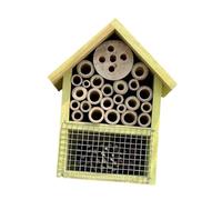 perfk Maison d'abeilles en Bois, abri décoratif résistant aux intempéries, Balcon, Jardin, Habitat Suspendu, hôtel à Papillons pour coccinelles, Jaune