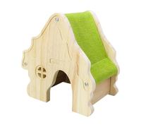 perfk Maison en Bois pour Hamster, Adorable cabane en Bois pour Cochon d'Inde, nid de Couchage pour Rat, Gerbille, Hamster Nain, Chinchilla