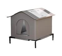 perfk Maison pour Chat pour Chats d'extérieur, lit surélevé, Cube Coupe-Vent et résistant aux intempéries, abri pour Chat, Maison pour Animaux de Compagnie, M