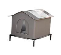 perfk Maison pour Chat pour Chats d'extérieur, lit surélevé, Cube Coupe-Vent et résistant aux intempéries, abri pour Chat, Maison pour Animaux de Compagnie, L