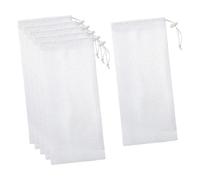 perfk Mangeoire à Oiseaux 6 pièces, Filet d'alimentation Suspendu, Cadeau pour pinsons Sauvages, Outil d'alimentation pour Oiseaux, Sac pour, Blanc