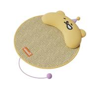 perfk Mat de Refroidissement de Chien Lavable avec Petit Oreiller Anti-Glissement Facile à Stocker Un Coussin de Refroidissement pour Animaux de Compagnie, Jaune