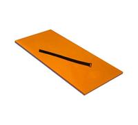 perfk Matelas flottant 2 couches haute densité pour enfants, tapis de flottaison en mousse XPE pour lac, plage, rivière et piscine, Orange Bleu