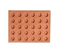 perfk Mini briques en silicone pour fabrication de modèles, maison de poupée réutilisable, structure en béton, diorama, scène architecturale, modélisation, 30 Briques Hexagonales