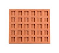 perfk Mini briques en silicone pour fabrication de modèles, maison de poupée réutilisable, structure en béton, diorama, scène architecturale, modélisation, 30 Briques Carrées