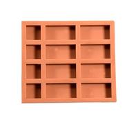 perfk Mini briques en silicone pour fabrication de modèles, maison de poupée réutilisable, structure en béton, diorama, scène architecturale, modélisation, 12 Briques