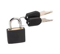 perfk Mini Cadenas Anti Vol Couverture Durable 2 Clés Journal Cadenas à Clé pour Voyage Valise à Bijoux Cartable à Outils, noir