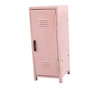 perfk Mini casier de Rangement de Bureau avec Serrure et rmoire de Bureau multifonctionnelle en métal, boîte de Rangement pour Maquillage et poupées, Rose