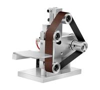 perfk Mini ponceuse à bande à angle réglable, silencieuse et performante, polisseuse de table électrique multifonctionnelle pour le meulage, 20