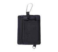 perfk Mini Porte-clés, Porte-Cartes d'identité pour Hommes et Femmes, étui Compact Professionnel pour clés et Cartes, Portefeuille pour Petite Monnaie, Noir