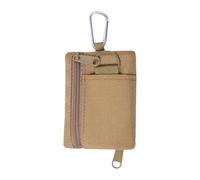 perfk Mini Porte-clés, Porte-Cartes d'identité pour Hommes et Femmes, étui Compact Professionnel pour clés et Cartes, Portefeuille pour Petite Monnaie, Kaki