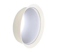 perfk Miroir convexe décoratif grand angle nordique 11,02 pouces, miroir réfléchissant d'angle décoratif pour rue, extérieur, entrepôt, bureau, magasin, Blanc Laiteux