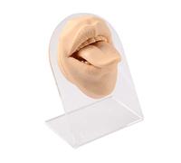 perfk Modèle de langue en Silicone 3D souple partie du corps d'acupuncture Flexible affiche modèle de Simulation outil de pratique éducation affichage outil, chair