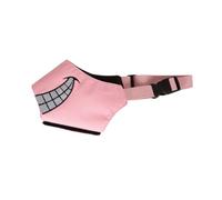 perfk Muselière pour Chien, Chiot, Dessin animé, en Nylon, imperméable, Anti-Morsure, Anti-aboiement, réglable, pour Chien de Taille Moyenne et Grande, Rose, L