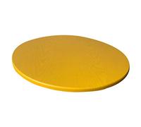 perfk Nappe Ajustée Antidérapante avec Revêtement en Polyester, Ajustement jusqu'à 120 Cm / 48 Pouces de Diamètre. Tables Rondes, Jaune, 120cm Max