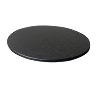 perfk Nappe Ajustée Antidérapante avec Revêtement en Polyester, Ajustement jusqu'à 120 Cm / 48 Pouces de Diamètre. Tables Rondes, Noir, 120cm Max