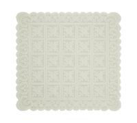 perfk Nappe beige et blanche, décoration carrée, anti-poussière, pour anniversaire, banquet, cuisine, shower, mariage, 90cmx90cm