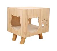 perfk Niche surélevée pour Chat, Grotte Respirante pour Jouer et Faire de l'exercice, Salon surélevé pour Chat, Accessoires pour Animaux de Compagnie,