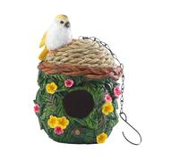 perfk Nichoir à Oiseaux en résine, nid d'oiseau, Observation des Oiseaux, nichoir décoratif coloré, nichoirs pour Jardin extérieur