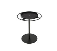 perfk Organisateur de lunettes de soleil en métal, support multifonctionnel avec plateau de rangement et patin antidérapant pour table, magasin ou commode, Noir