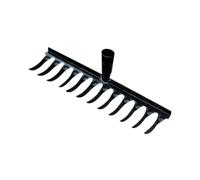 perfk Outil de Jardinage à tête de râteau de Jardin, 12 Dents