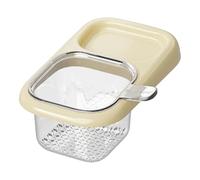 perfk Panier de rangement pour éponge de robinet, panier de filtre d'évier, facile à nettoyer, récupérateur d'angle pour les restes de nourriture de, Beige